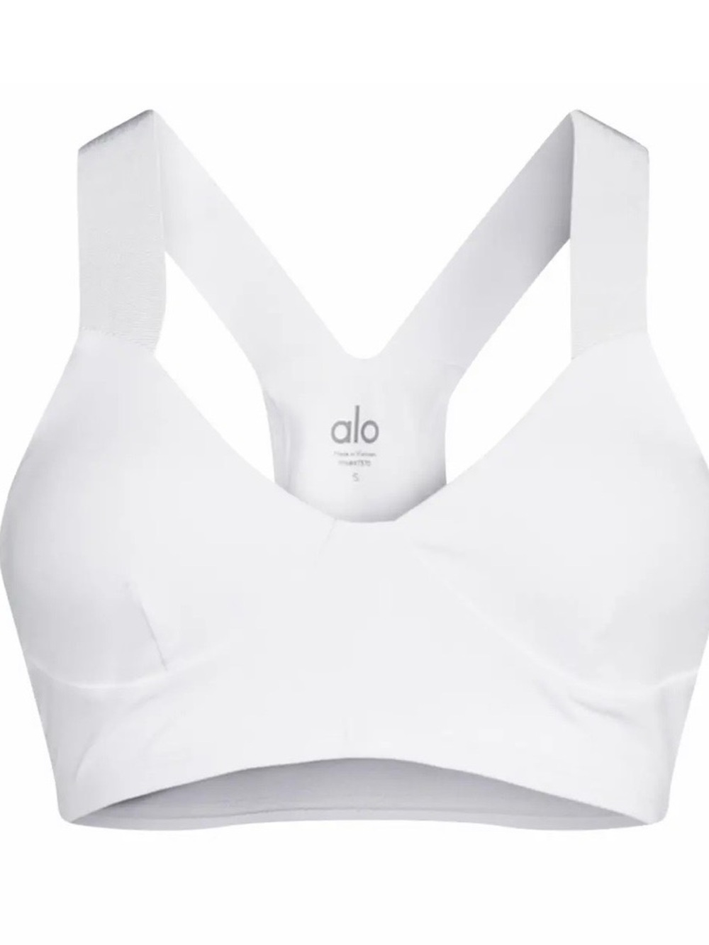 ALO Yoga Women’s White Supportive Sports Bra. Excellent condition. Size S